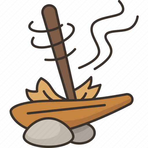 Fire, making, friction, ancient, tradition icon - Download on Iconfinder