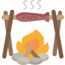 cooking, bonfire, food, primitive, civilization