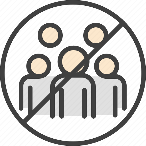 Avoid crowd, gathering, group, no gathering, no mass icon - Download on Iconfinder