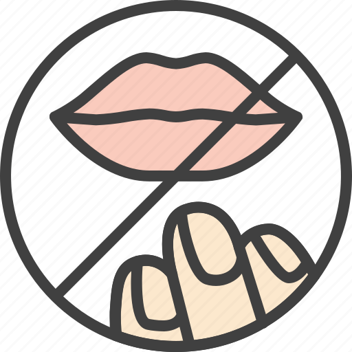 Coronavirus, dont, hand, lips, touch icon - Download on Iconfinder