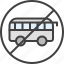 bus, no, no bus, no minibus, no public transport 