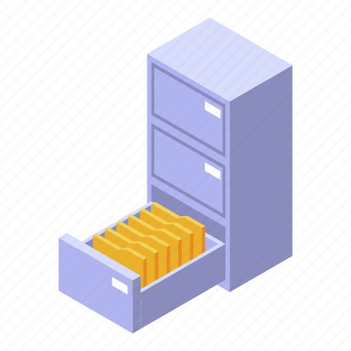 Book, business, cartoon, computer, folder, isometric, storage icon - Download on Iconfinder
