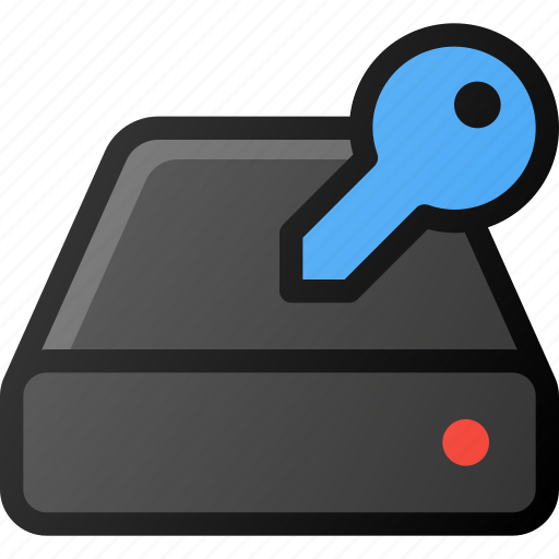 Drive, key, lock, storage, hard icon - Download on Iconfinder