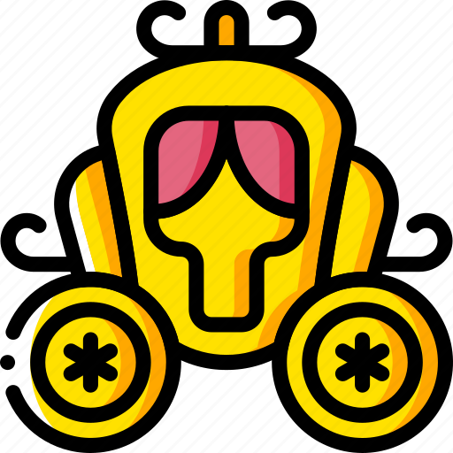 Carrage, fairy tale, story, time, yellow icon - Download on Iconfinder