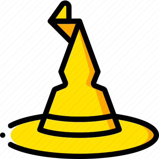 Fairy tale, hat, story, time, wizrd, yellow icon - Download on Iconfinder