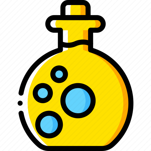 Fairy tale, potion, story, time, yellow icon - Download on Iconfinder