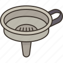 funnel, strainer, filter, liquid, kitchen