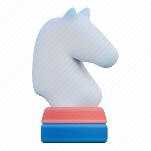 Horse, chess, piece, knight, sports, business, strategy 3D illustration - Download on Iconfinder