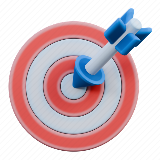 Target, goal, arrow, competition, achievement, business, strategy 3D illustration - Download on Iconfinder