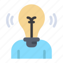 bulb, idea, light, person, user