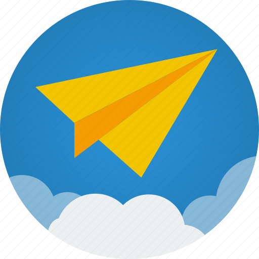 Cloud, clouds, communication, flight, mission, paper, paper plane icon - Download on Iconfinder