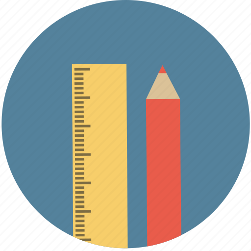 Pencil, ruler icon - Download on Iconfinder on Iconfinder