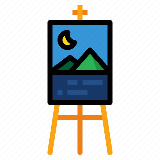 Art, color, drawing, night, stand, water icon - Download on Iconfinder