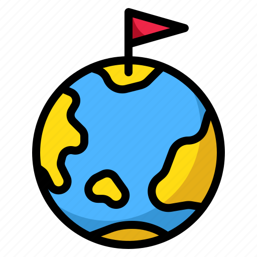 Earth, flag, geography, goal, war icon - Download on Iconfinder