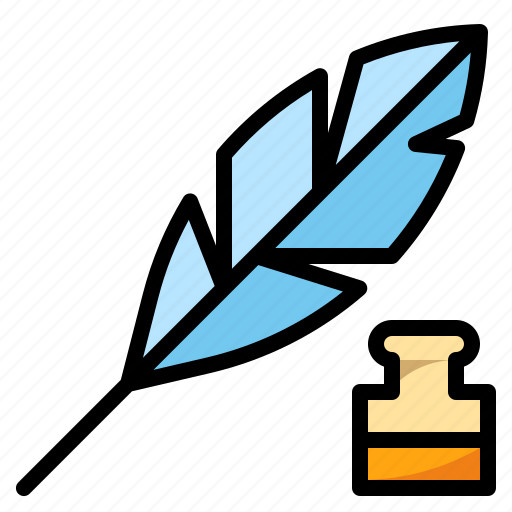 Feather, ink, letter, literature, writing icon - Download on Iconfinder