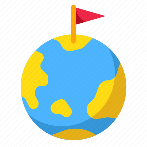 Earth, flag, geography, goal, war icon - Download on Iconfinder