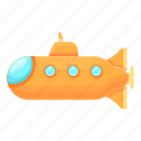 yellow, submarine, underwater, travel