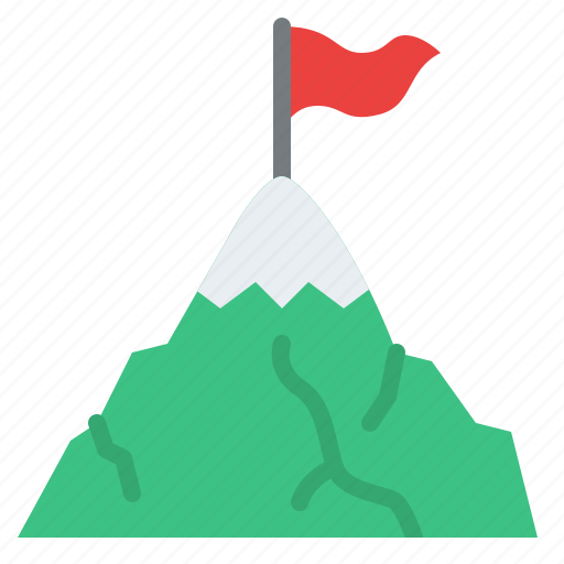 Mountain, flag, high, success icon - Download on Iconfinder