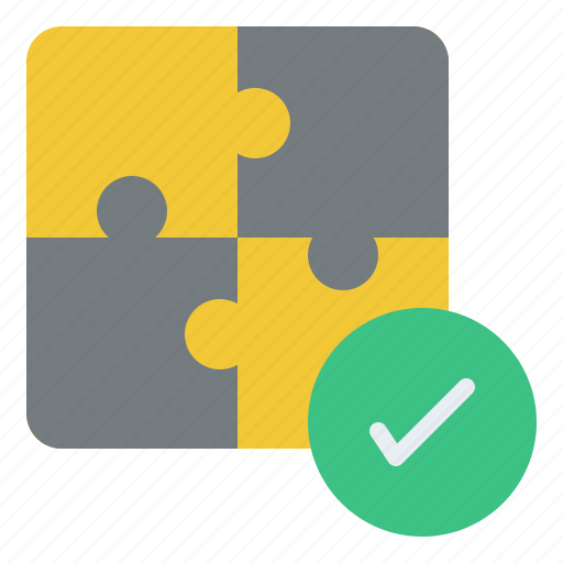 Puzzle, checked, complete, successful icon - Download on Iconfinder