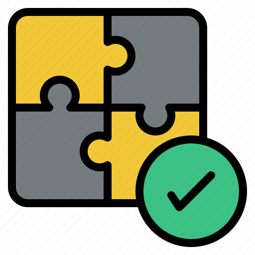 Puzzle, checked, complete, successful icon - Download on Iconfinder