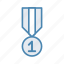 award, first, medal 