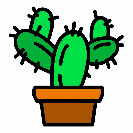 Cactus, floral, flower, hand, pot, tree icon - Download on Iconfinder