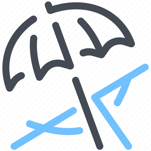 Beach, chair, summer, sunny, travel, umbrella, vacation icon - Download on Iconfinder