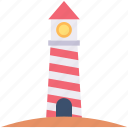 beach, building, lighthouse, ocean, sea, tower 