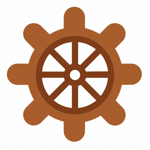 Boat, ship, steering wheel, summer, transport icon - Download on Iconfinder