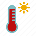 high temperature, hot, summer, sun, temperature