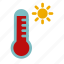 high temperature, hot, summer, sun, temperature 