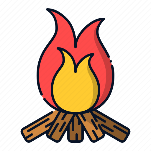 Bonfire, campfire, camping, fire icon - Download on Iconfinder