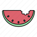 summer, slice, fruit, watermelon