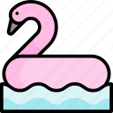 flamingo, float, holiday, vacation, summer