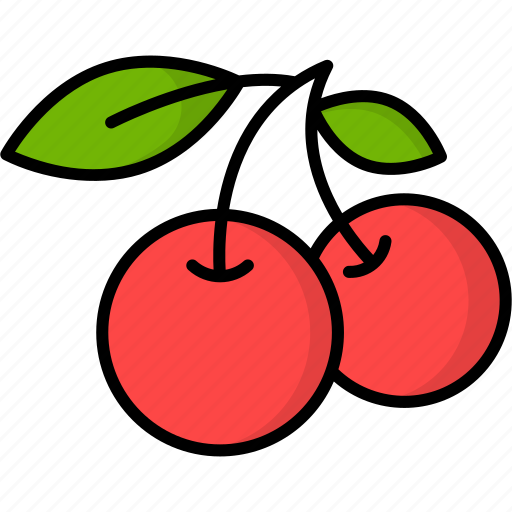 Cherry, food, fruit, organic, vegan, vegetarian icon - Download on Iconfinder