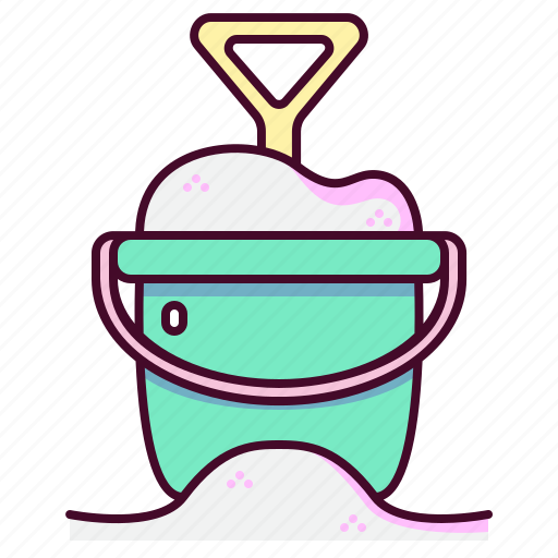 Sand, bucket, beach, summer, tourism, vacation, holiday icon - Download on Iconfinder