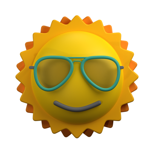 Sun, sunny day, sunlight, summer, sunny 3D illustration - Free download