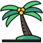 palm, tree, coconut, summer 