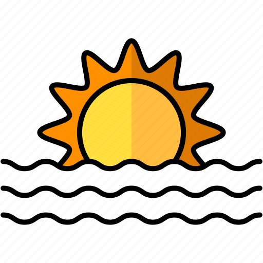 Sun, set, summer, beach icon - Download on Iconfinder