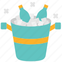ice, bucket, cubes, box, food, restaurant
