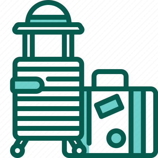 Luggage, baggage, transport, suitcase, holidays, mala, cart icon - Download on Iconfinder