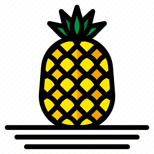 Pineapple, fruit, summer, vacation, beach icon - Download on Iconfinder