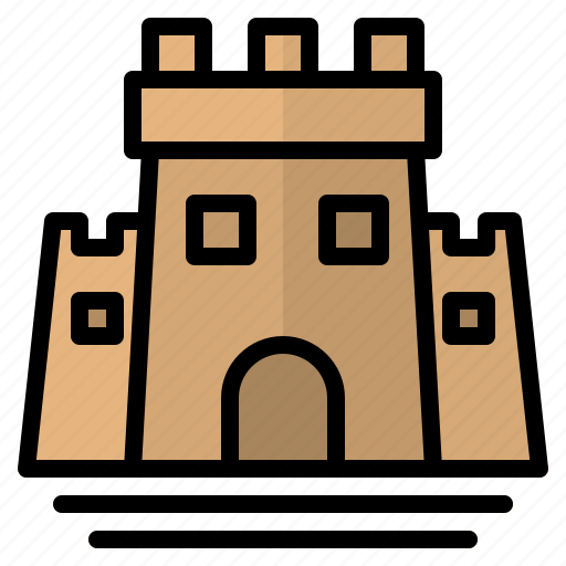 Sand, castle, beach, summer, holiday, sand castle icon - Download on Iconfinder