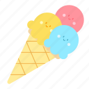 ice, cream, dessert, icecream, cone, ice cream, summer, sweet, holiday