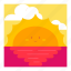 sunset, beach, summer, sun, sea, weather, sunrise, cloud, afternoon 