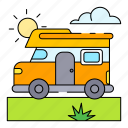 camper, camper van, camping van, recreational vehicle, vehicle, transportation, caravan, summer, holiday