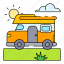 camper, camper van, camping van, recreational vehicle, vehicle, transportation, caravan, summer, holiday 