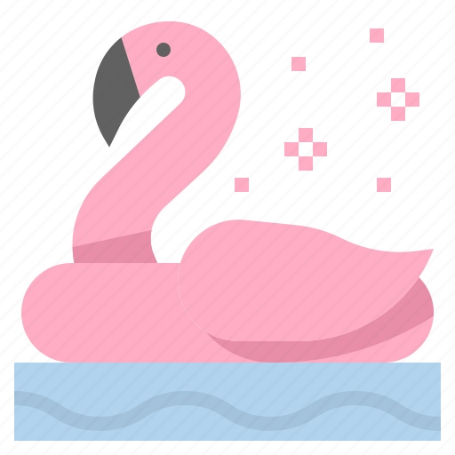 Beach, flamingo, float, pool, sea, summer, swim icon - Download on Iconfinder