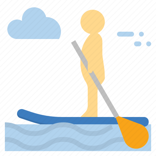 Boarding, paddle, standup, surfing icon - Download on Iconfinder
