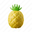 pineapple, fruit, ananas, exotic, tropical 